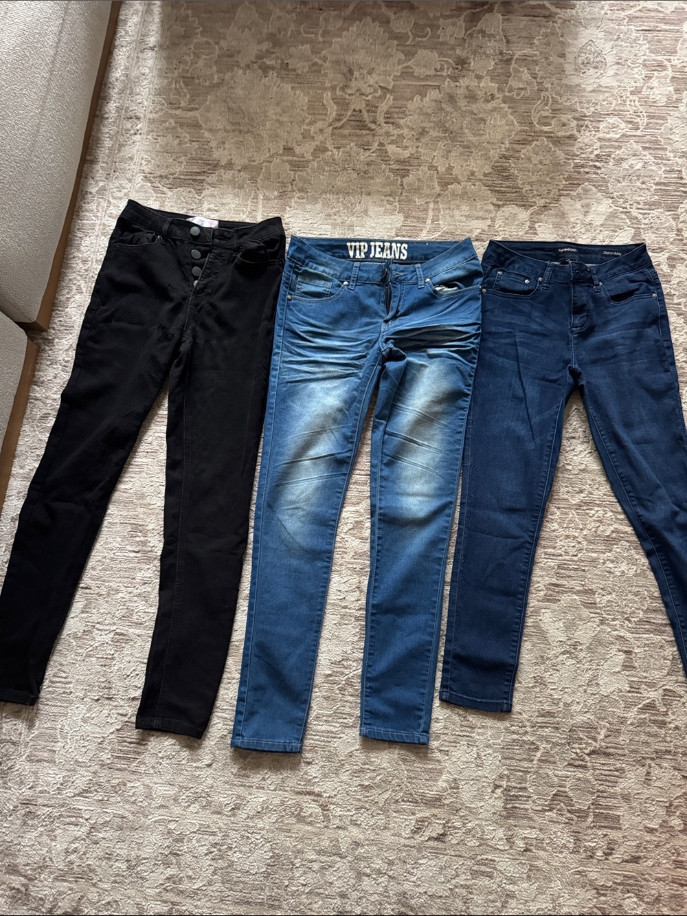 VIP Women's Assorted Skinny Jeans - Black, Light Blue & Dark Blue